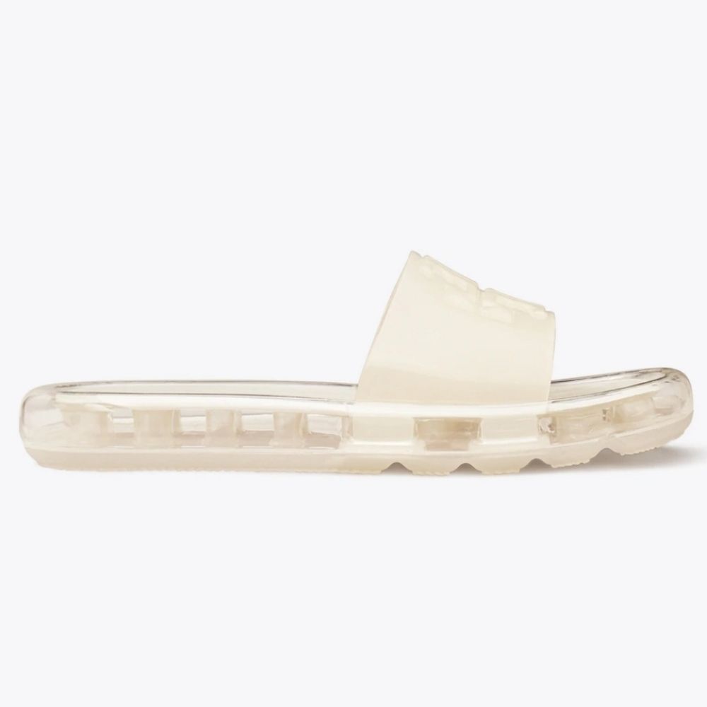 Tory Burch New Ivory Bubble Jelly Pool Slide Size 9 BRAND NEW! - Picture 2 of 10